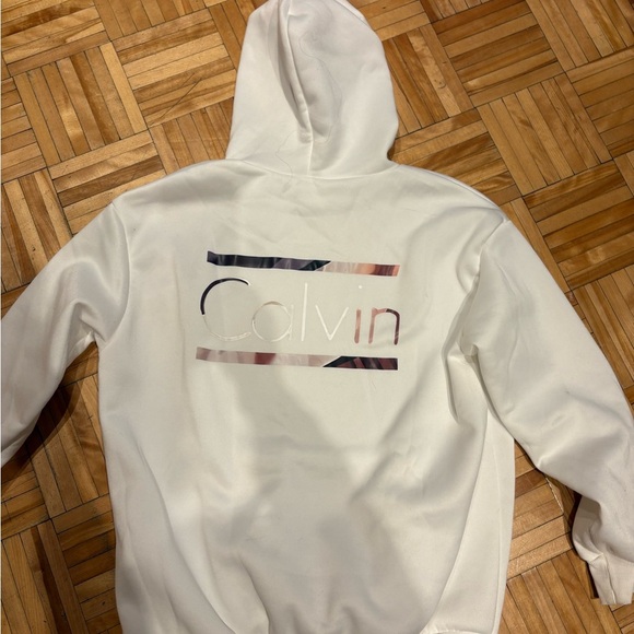 Calvin Klein Cream Hoodie for Men - Picture 4 of 4